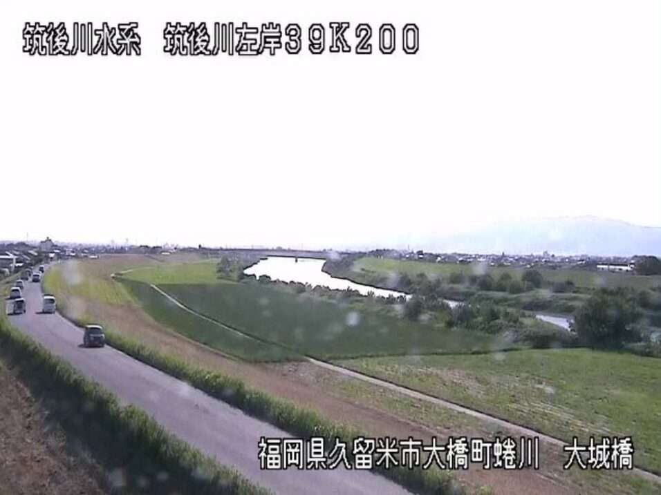 筑後川大城橋上流ライブカメラ(福岡県久留米市北野町金島)