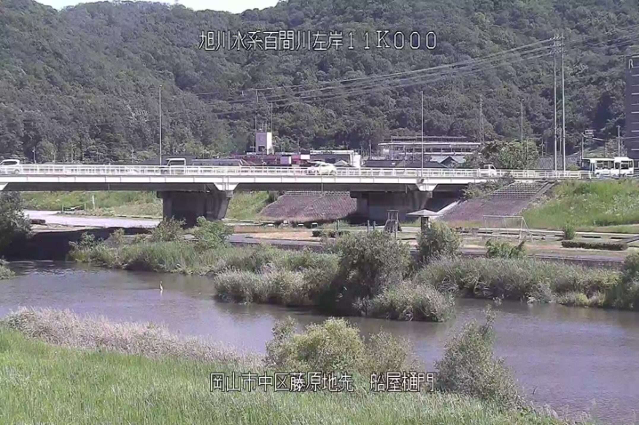 百間川船屋樋門ライブカメラ(岡山県岡山市中区藤原西町)