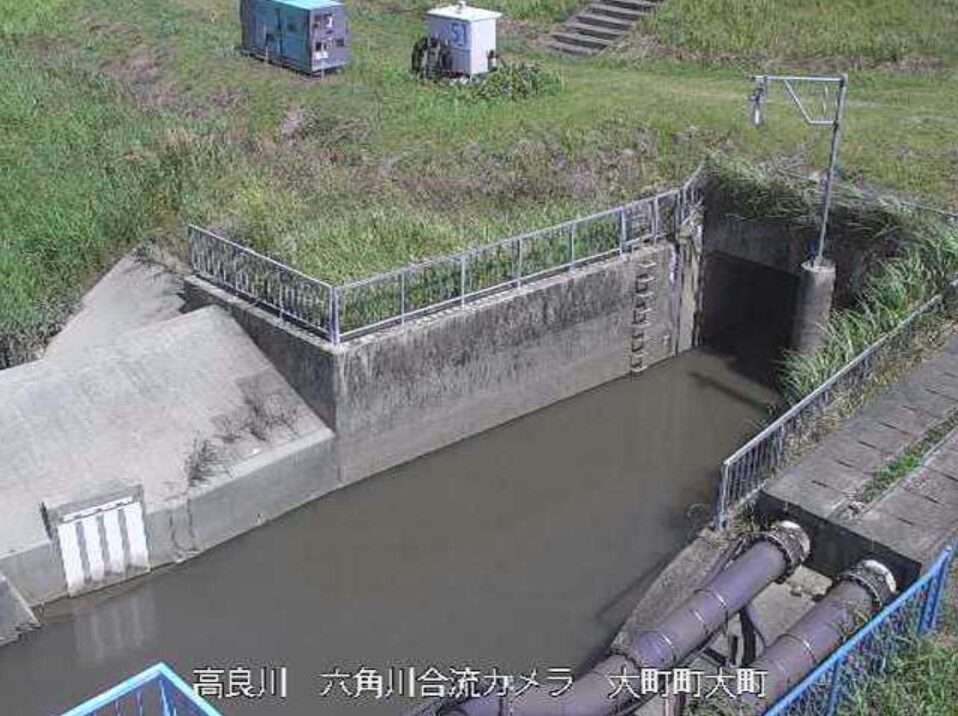 高良川六角川合流点ライブカメラ(佐賀県大町町大町)