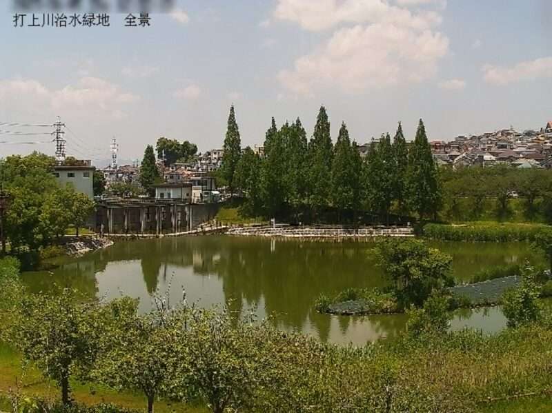 打上川治水緑地全景ライブカメラ(大阪府寝屋川市太秦桜が丘)