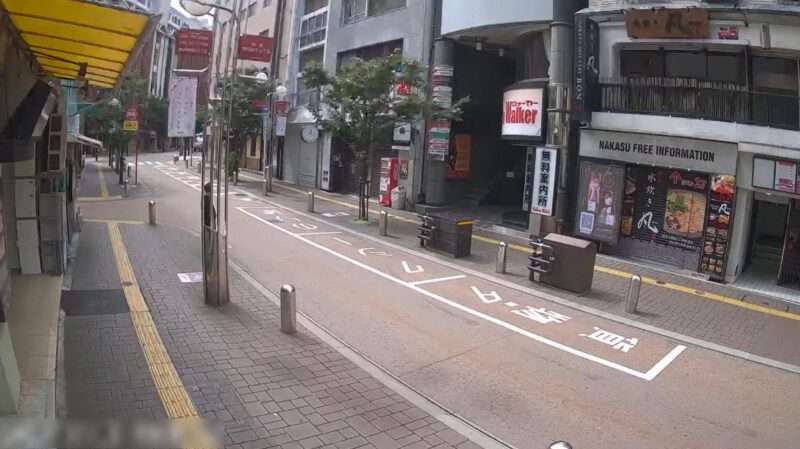 博多中洲大通りライブカメラ(福岡県福岡市博多区中洲)