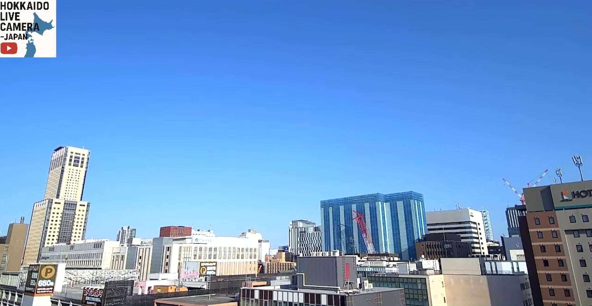 札幌駅上空天気ライブカメラ(北海道札幌市北区)