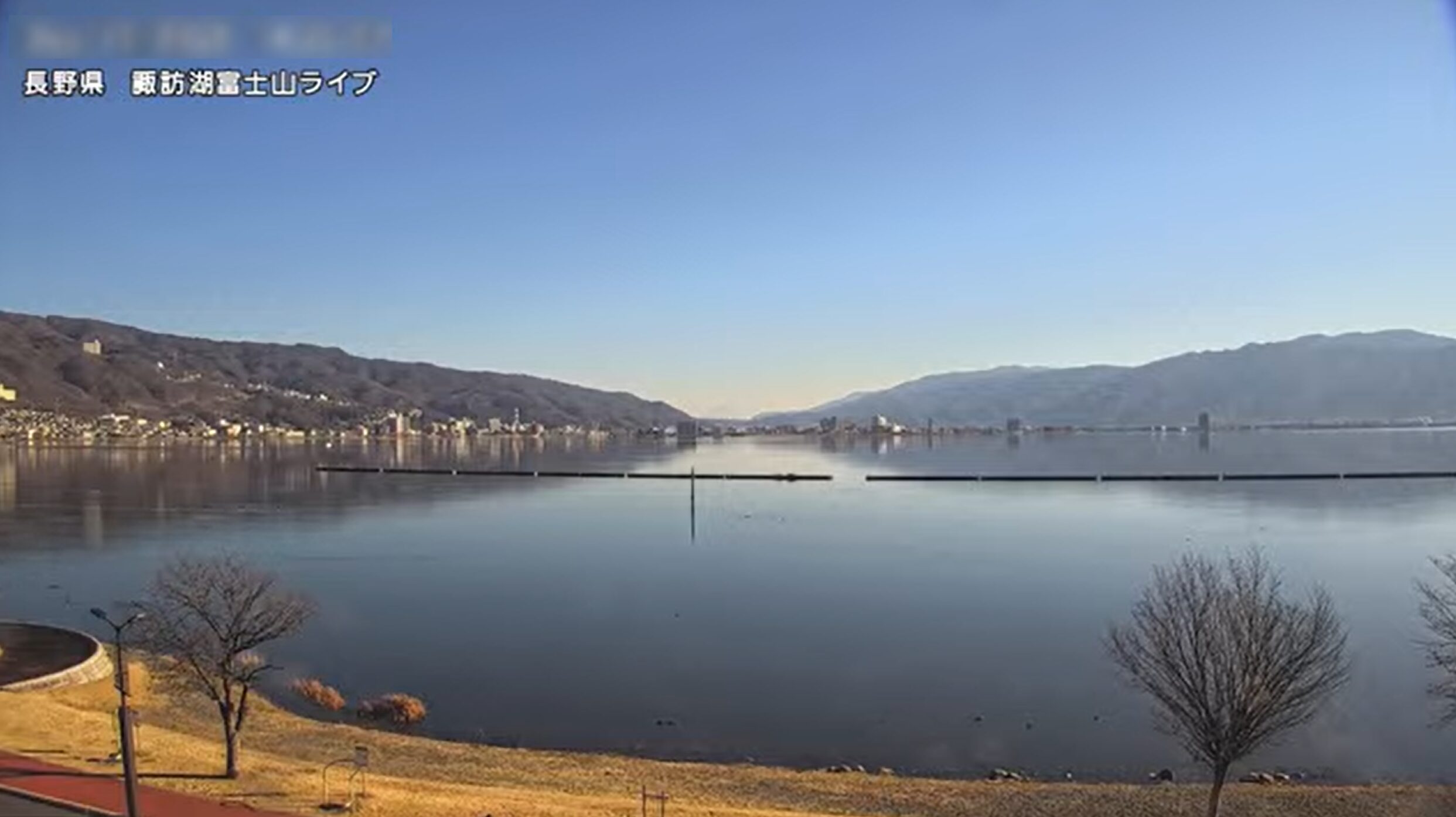 諏訪湖富士山ライブカメラ(長野県下諏訪町湖畔町)