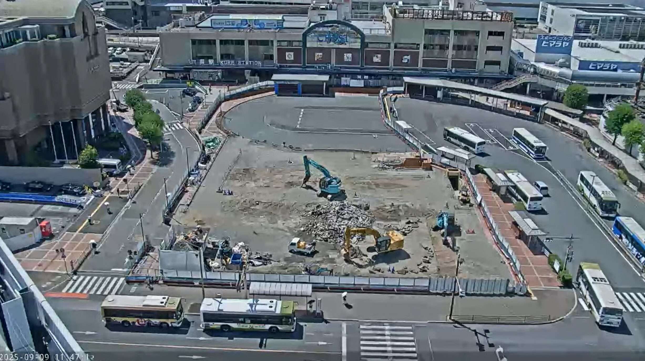 国道31号呉駅交通ターミナル整備工事ライブカメラ(広島県呉市中央)
