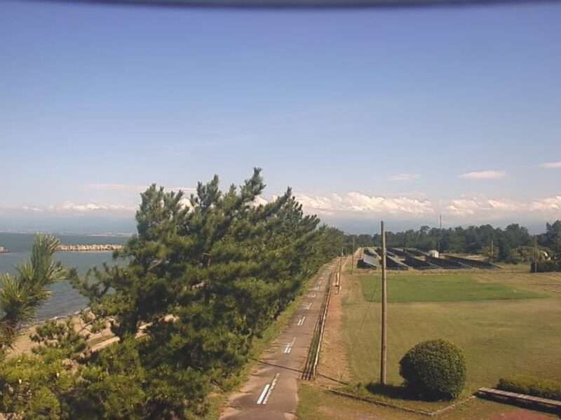 富山湾岸サイクリングコース富山市海岸通ライブカメラ(富山県富山市海岸通)