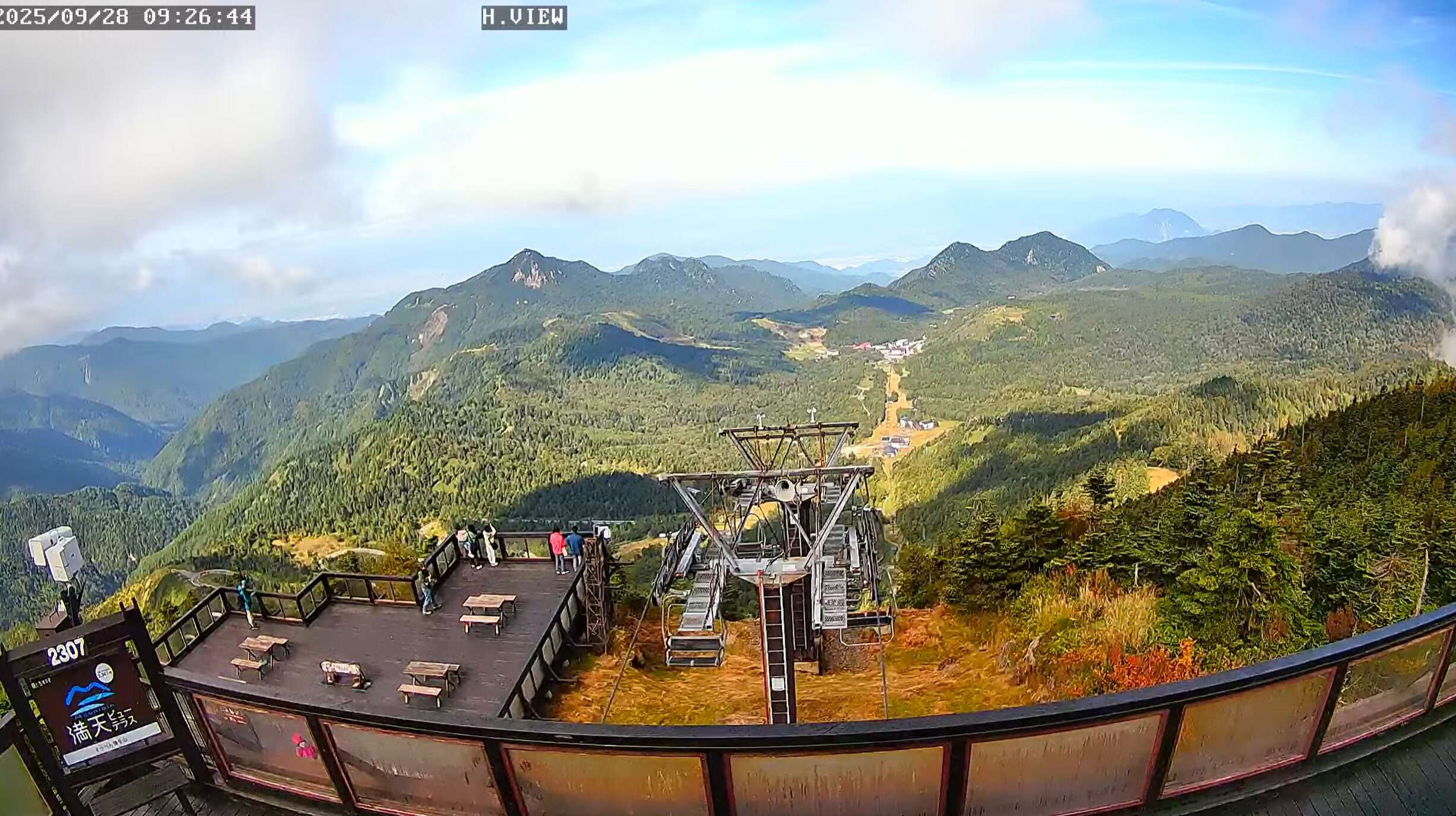 横手山2307満天ビューテラスライブカメラ(長野県山ノ内町平穏)