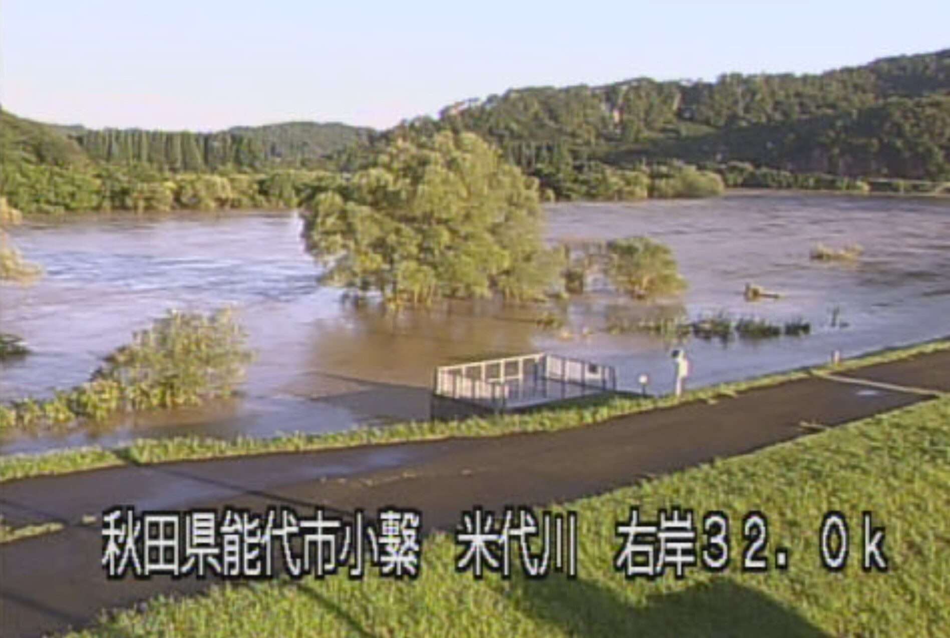 米代川小繋樋門ライブカメラ(秋田県能代市二ツ井町小繋)