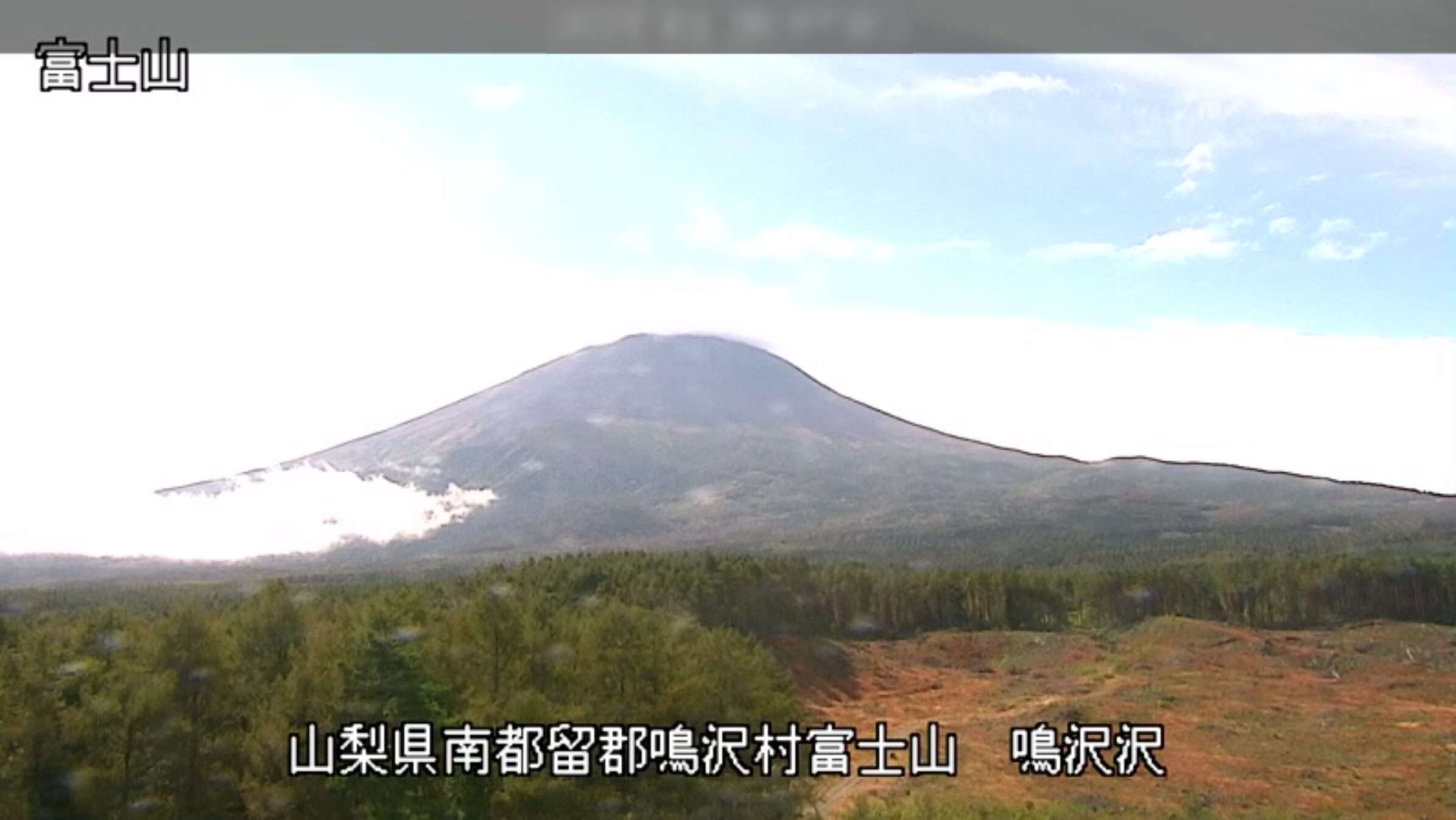 鳴沢沢富士山ライブカメラ(山梨県鳴沢村)