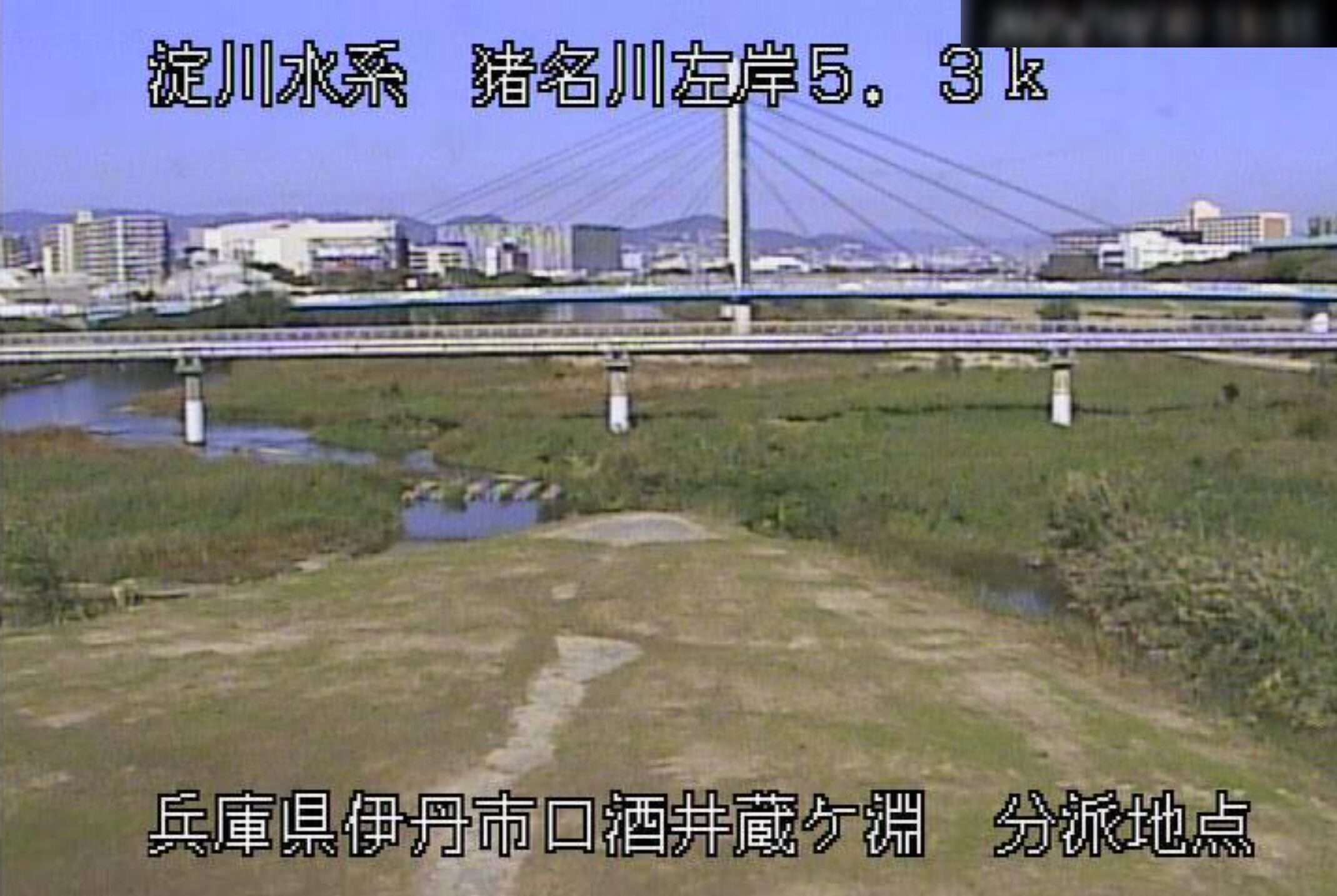 猪名川藻川分派地点ライブカメラ(兵庫県伊丹市口酒井)