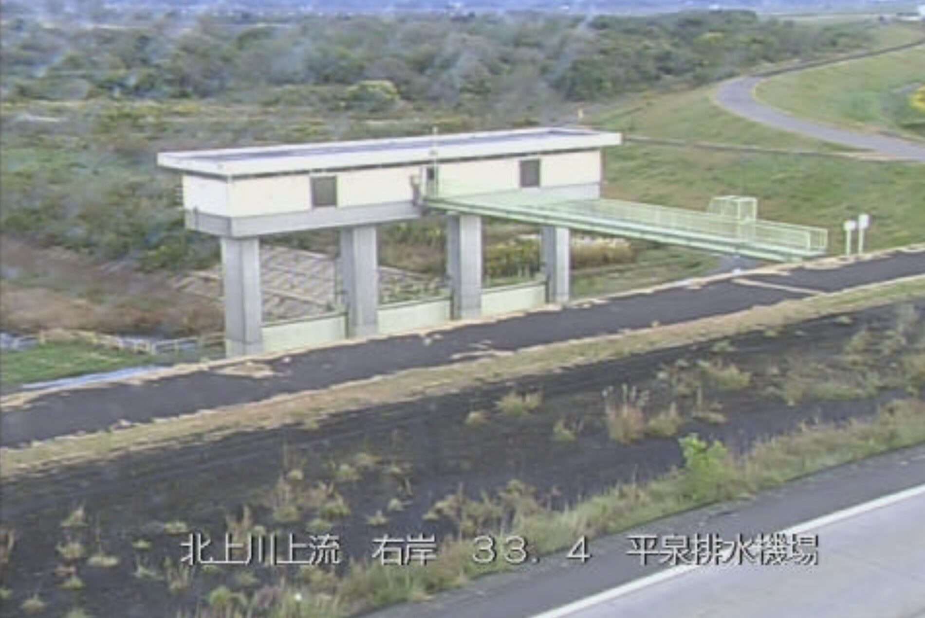 北上川平泉排水機場ライブカメラ(岩手県平泉町平泉)