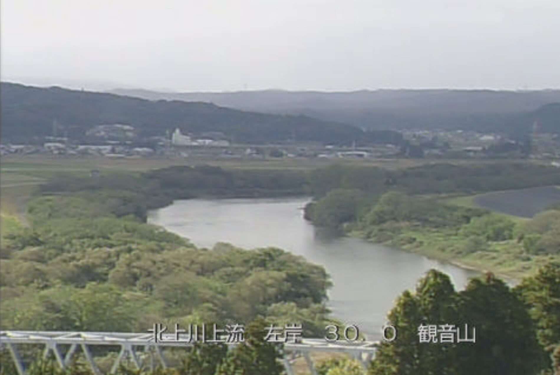 北上川観音山ライブカメラ(岩手県平泉町長島)