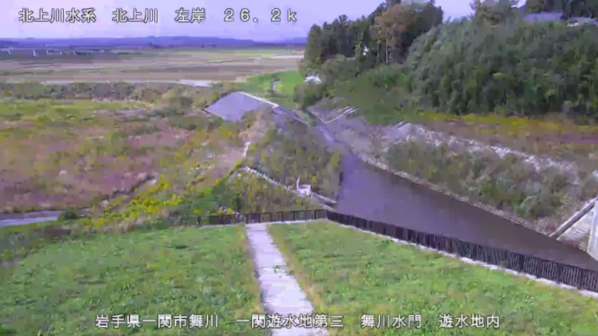 北上川舞川水門遊水地内ライブカメラ(岩手県一関市舞川)