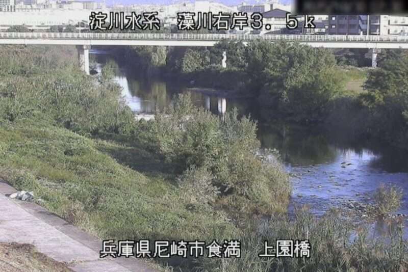 藻川上園橋ライブカメラ(兵庫県尼崎市食満)