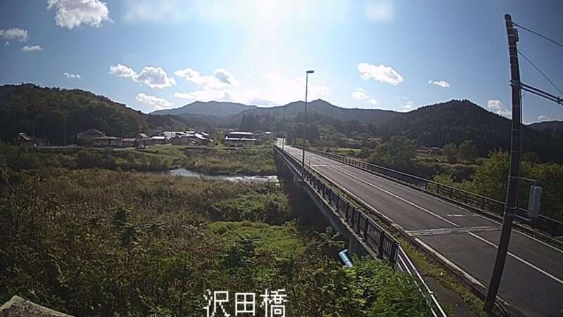 猿ヶ石川沢田橋ライブカメラ(岩手県遠野市宮守町下鱒沢)
