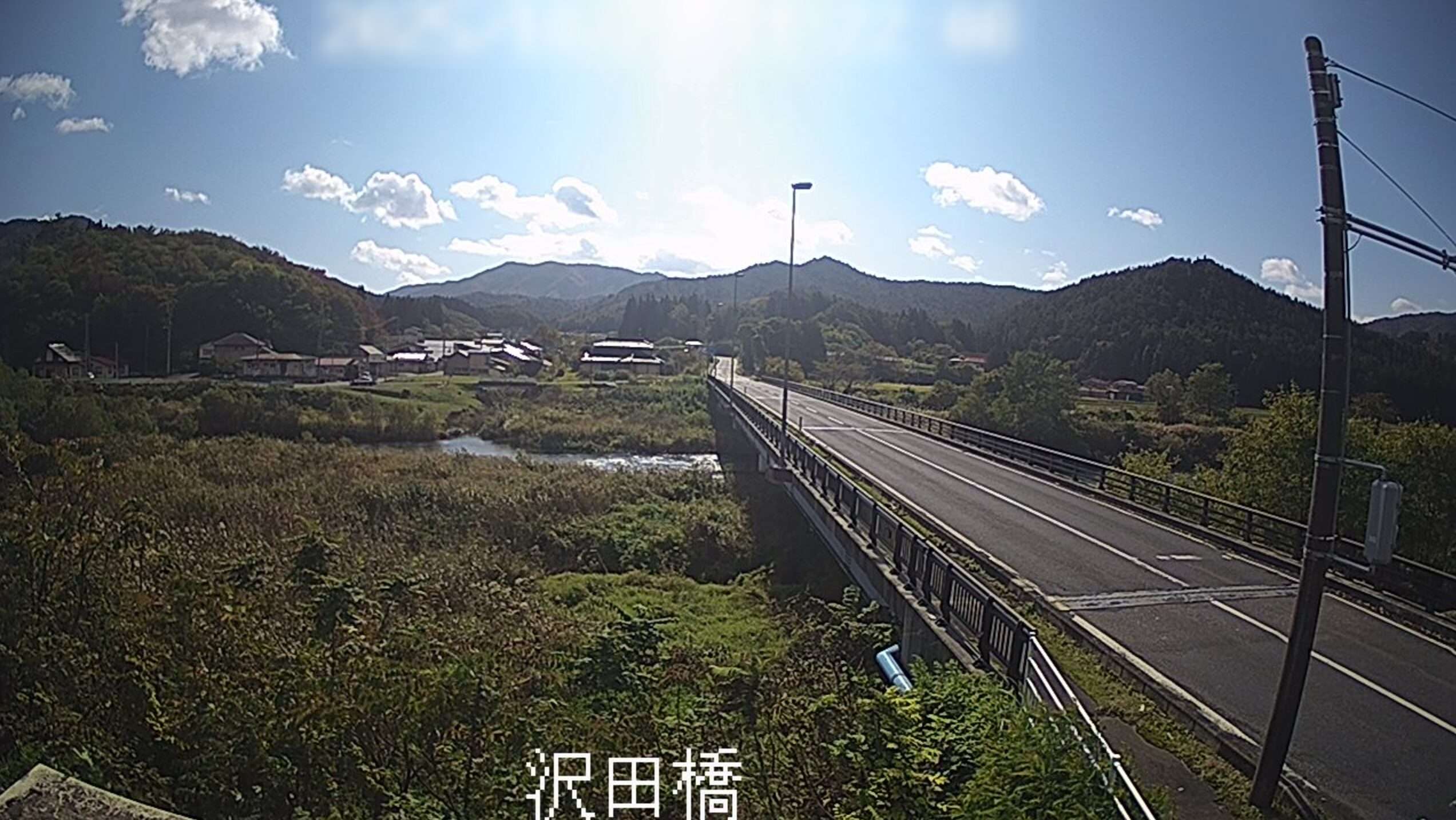 猿ヶ石川沢田橋ライブカメラ(岩手県遠野市宮守町下鱒沢)