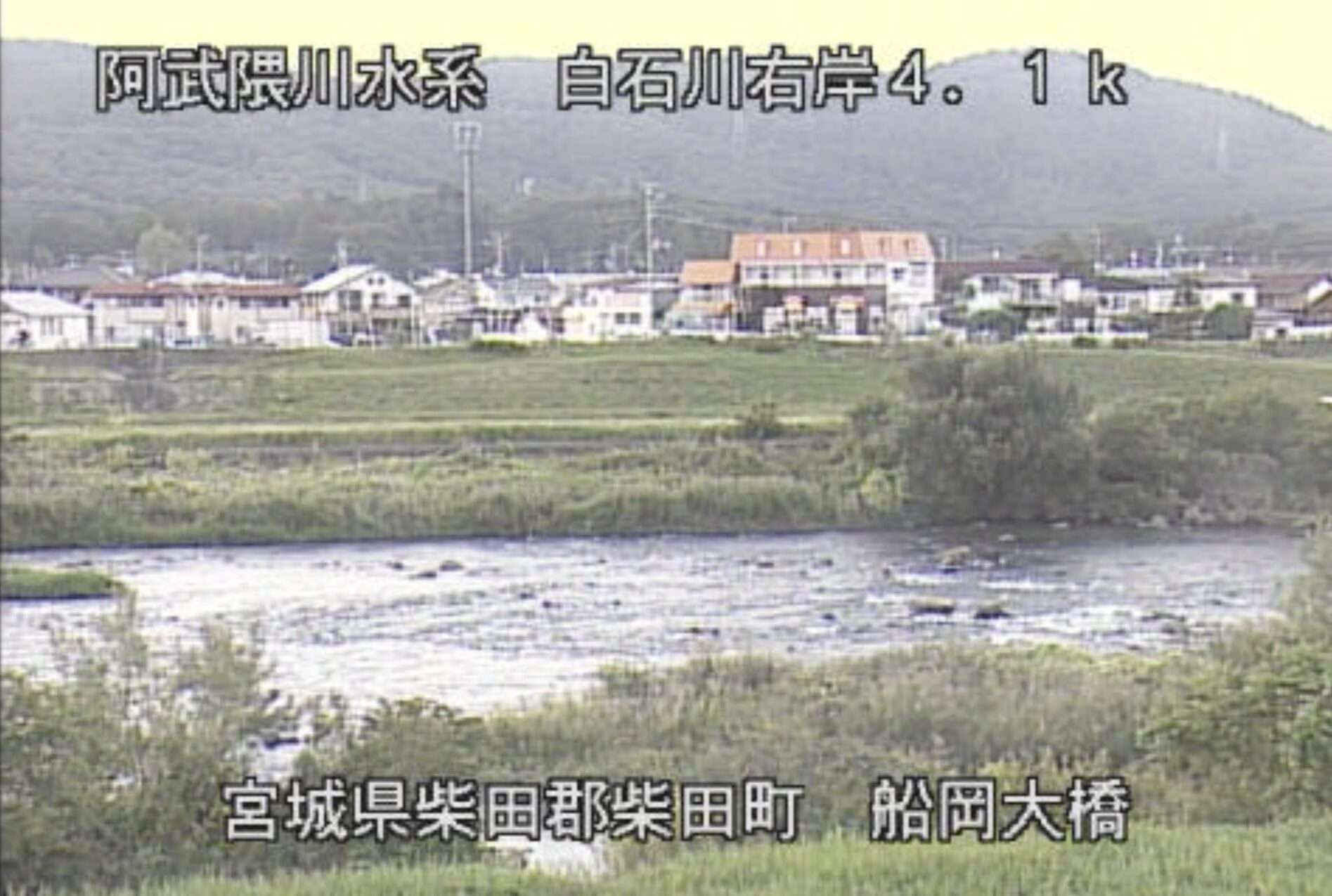 白石川船岡大橋右岸ライブカメラ(宮城県柴田町船岡土手内)