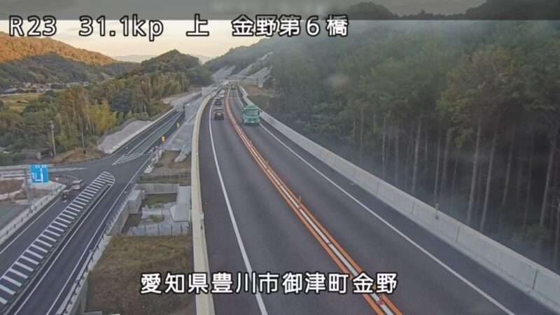 国道23号金野第6橋ライブカメラ(愛知県豊川市御津町金野袋田)