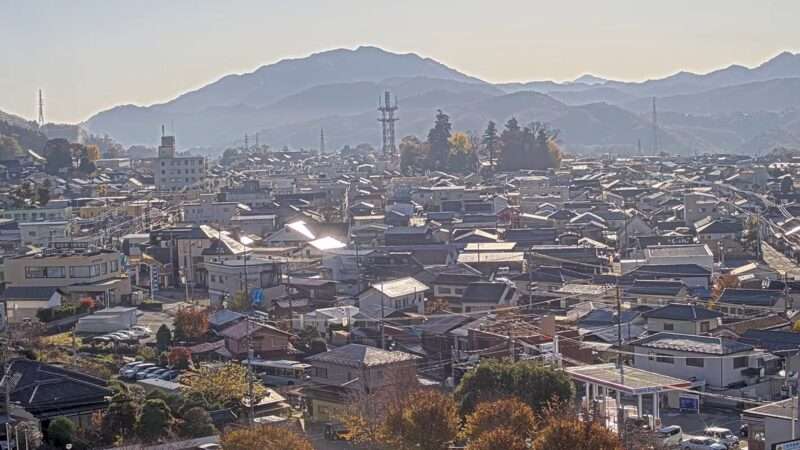 上野原市役所市街地方面ライブカメラ(山梨県上野原市上野原)