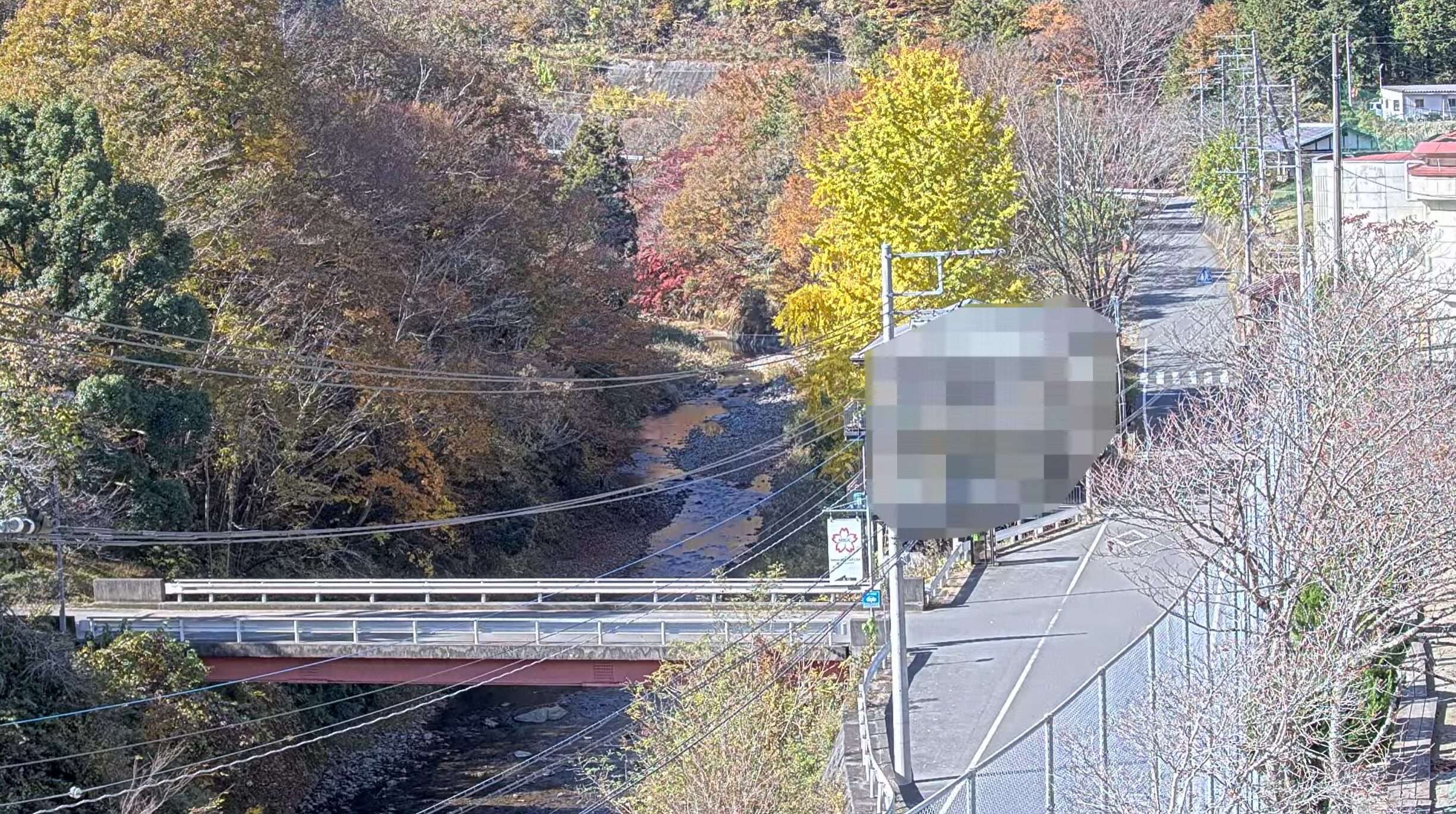 山梨県道35号四日市場上野原線秋山地区ライブカメラ(山梨県上野原市秋山)