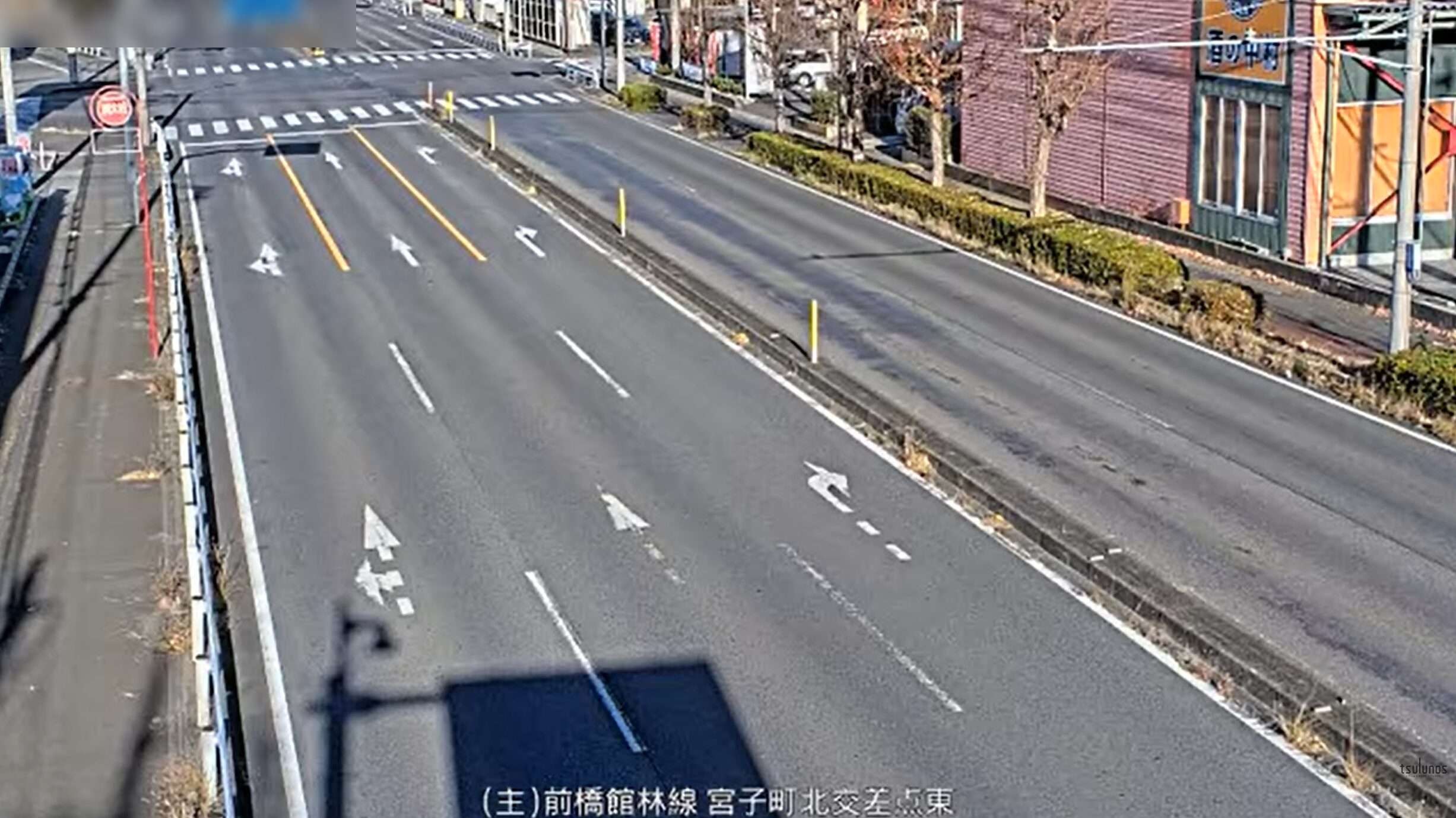 群馬県道2号前橋館林線宮子町北交差点東ライブカメラ(群馬県伊勢崎市宮子町)