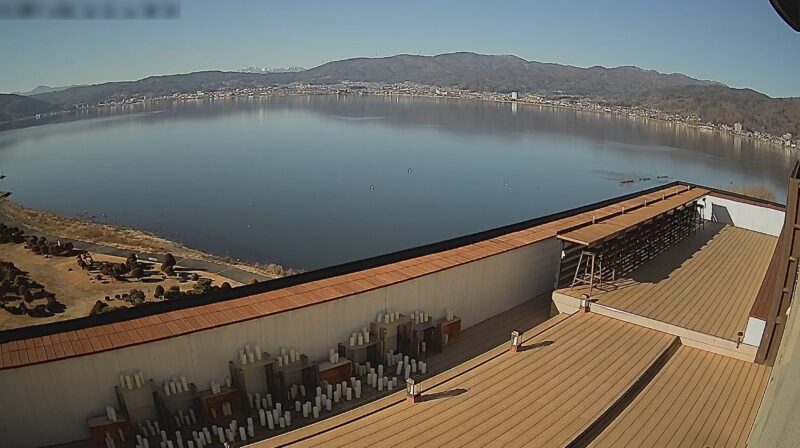 RAKO華乃井ホテル湖畔のテラスライブカメラ(長野県諏訪市高島)