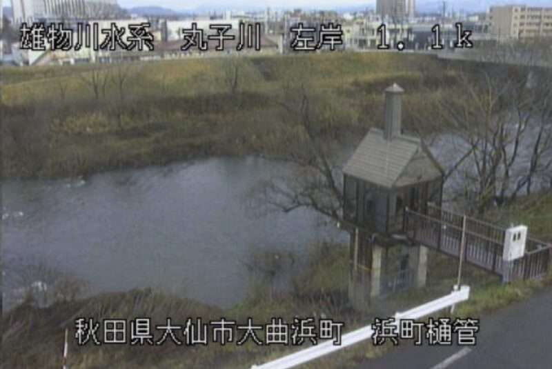 丸子川浜町排水樋管ライブカメラ(秋田県大仙市大曲浜町)