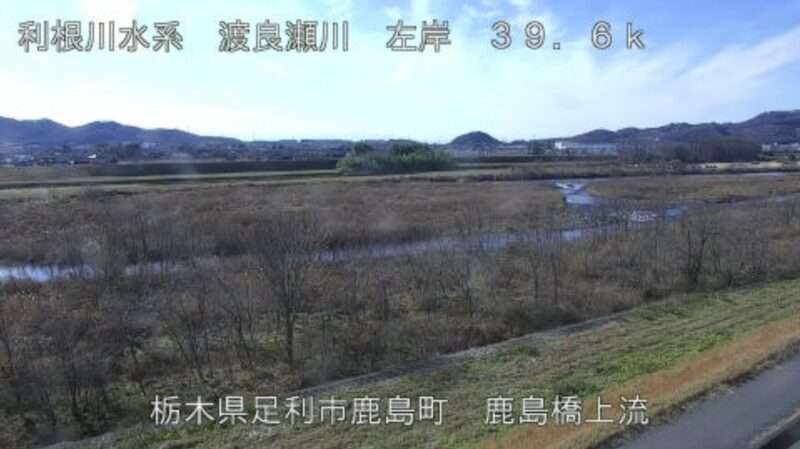 渡良瀬川鹿島橋ライブカメラ(栃木県足利市鹿島町)
