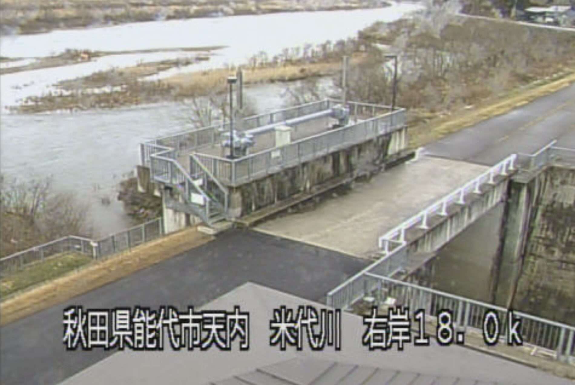 米代川天内水門ライブカメラ(秋田県能代市天内)