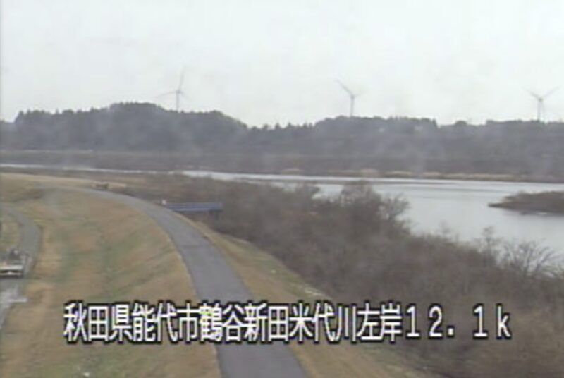 米代川鶴形ライブカメラ(秋田県能代市半戸沢)