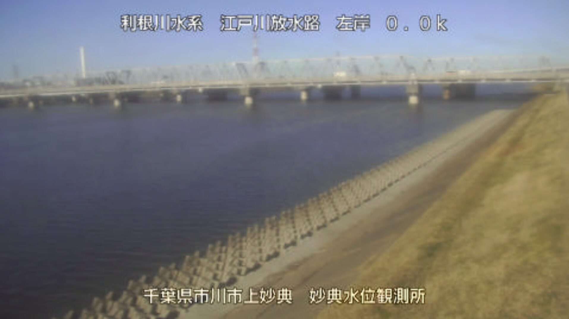 江戸川妙典水位観測所ライブカメラ(千葉県市川市上妙典)