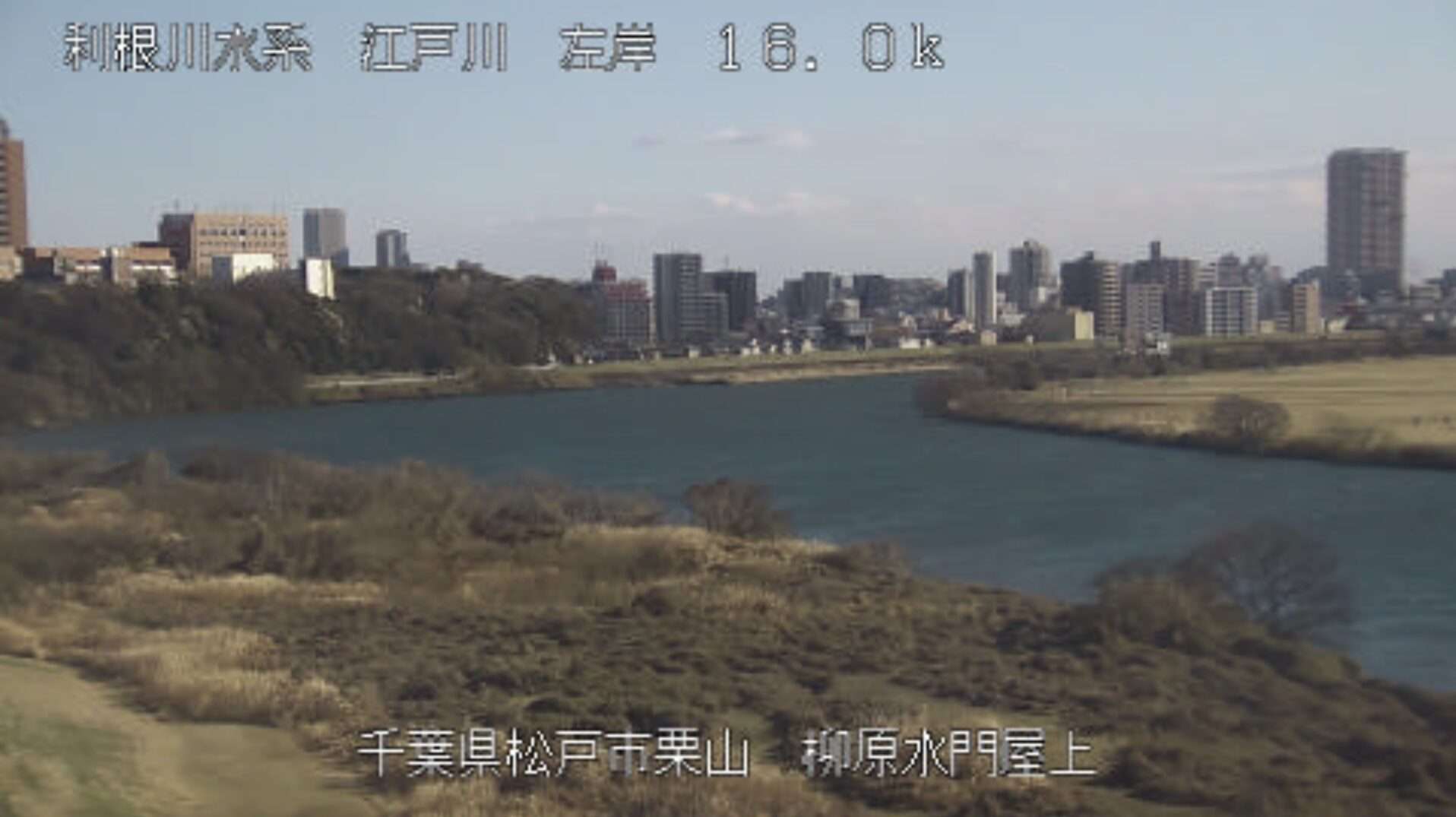 江戸川柳原水門屋上ライブカメラ(千葉県市川市国府台)