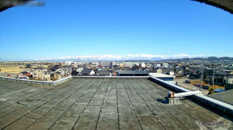 富山短期大学立山連峰ライブカメラ(富山県富山市願海寺)