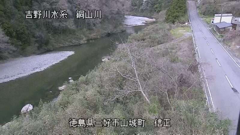 銅山川山城町信正ライブカメラ(徳島県三好市山城町信正)