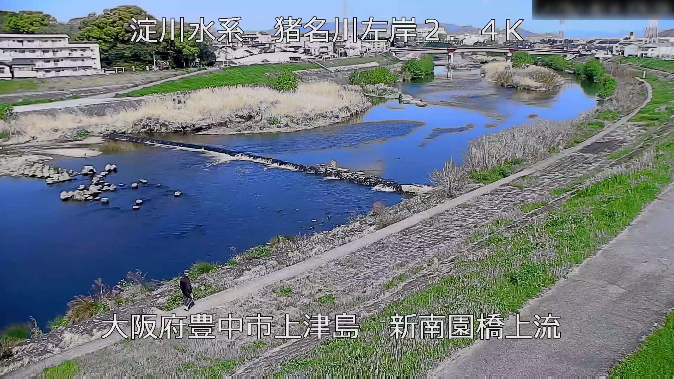 猪名川新南園橋上流ライブカメラ(大阪府豊中市上津島)
