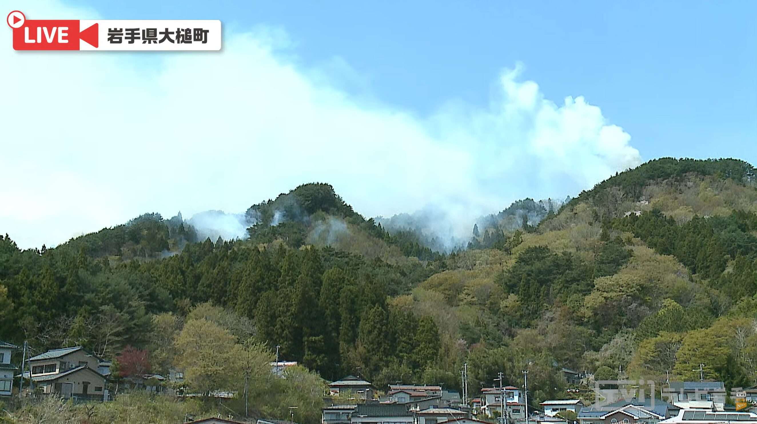 TVI岩手県山火事ライブカメラ(岩手県)