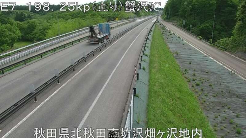 秋田自動車道蟹沢インターチェンジライブカメラ(秋田県北秋田市坊沢)