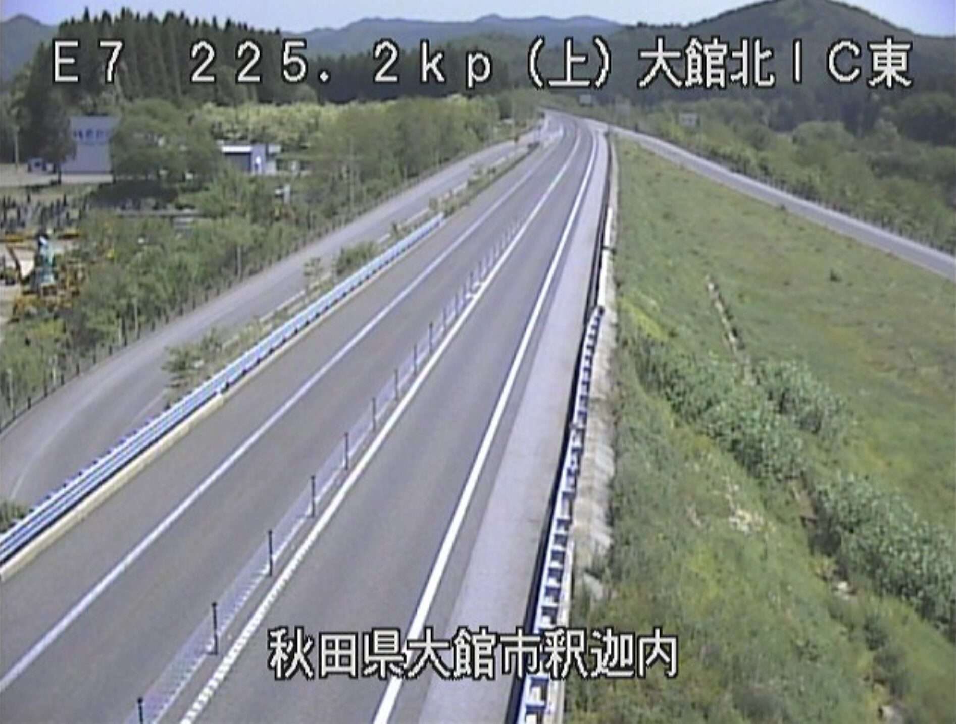 秋田自動車道大館北インターチェンジライブカメラ(秋田県大館市釈迦内)