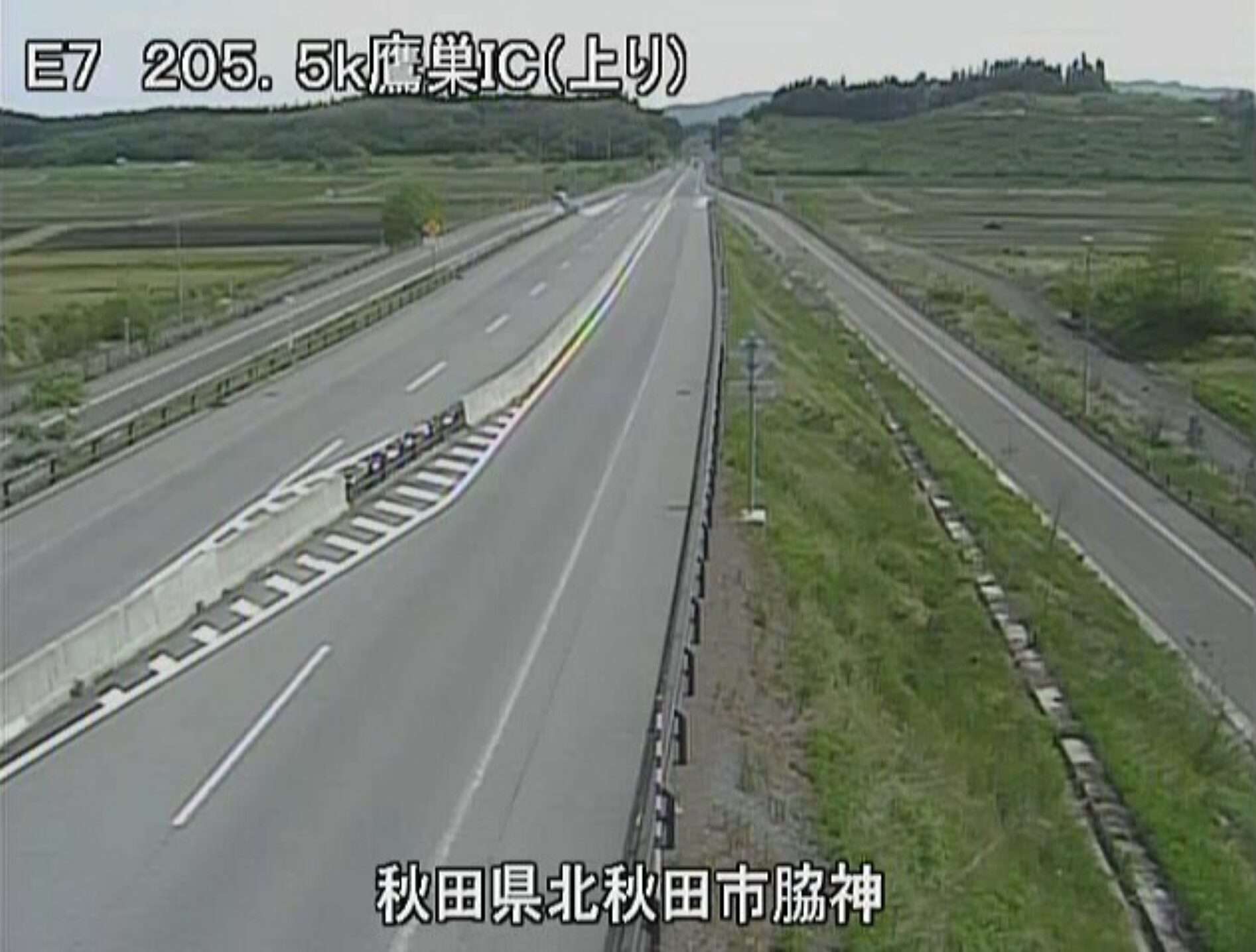 秋田自動車道鷹巣インターチェンジライブカメラ(秋田県北秋田市脇神)
