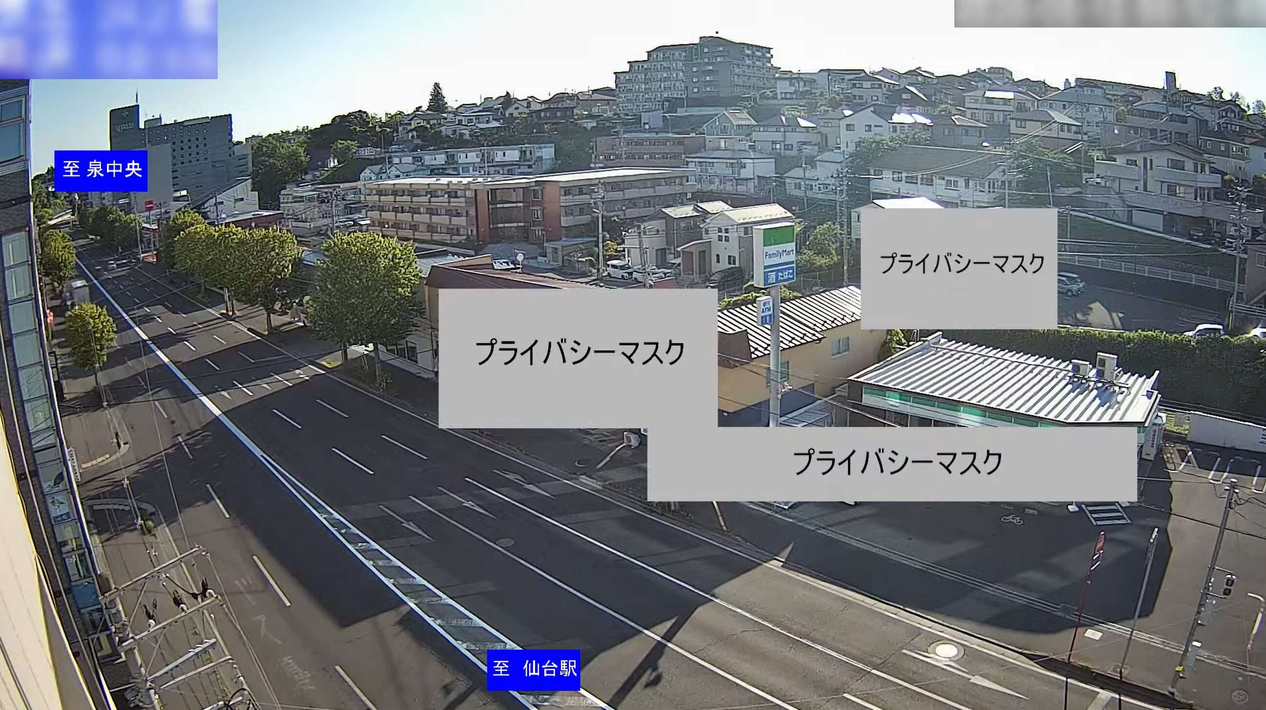 とりっぴー宮城県道22号仙台泉線北根黒松ライブカメラ(宮城県仙台市青葉区双葉ケ丘)