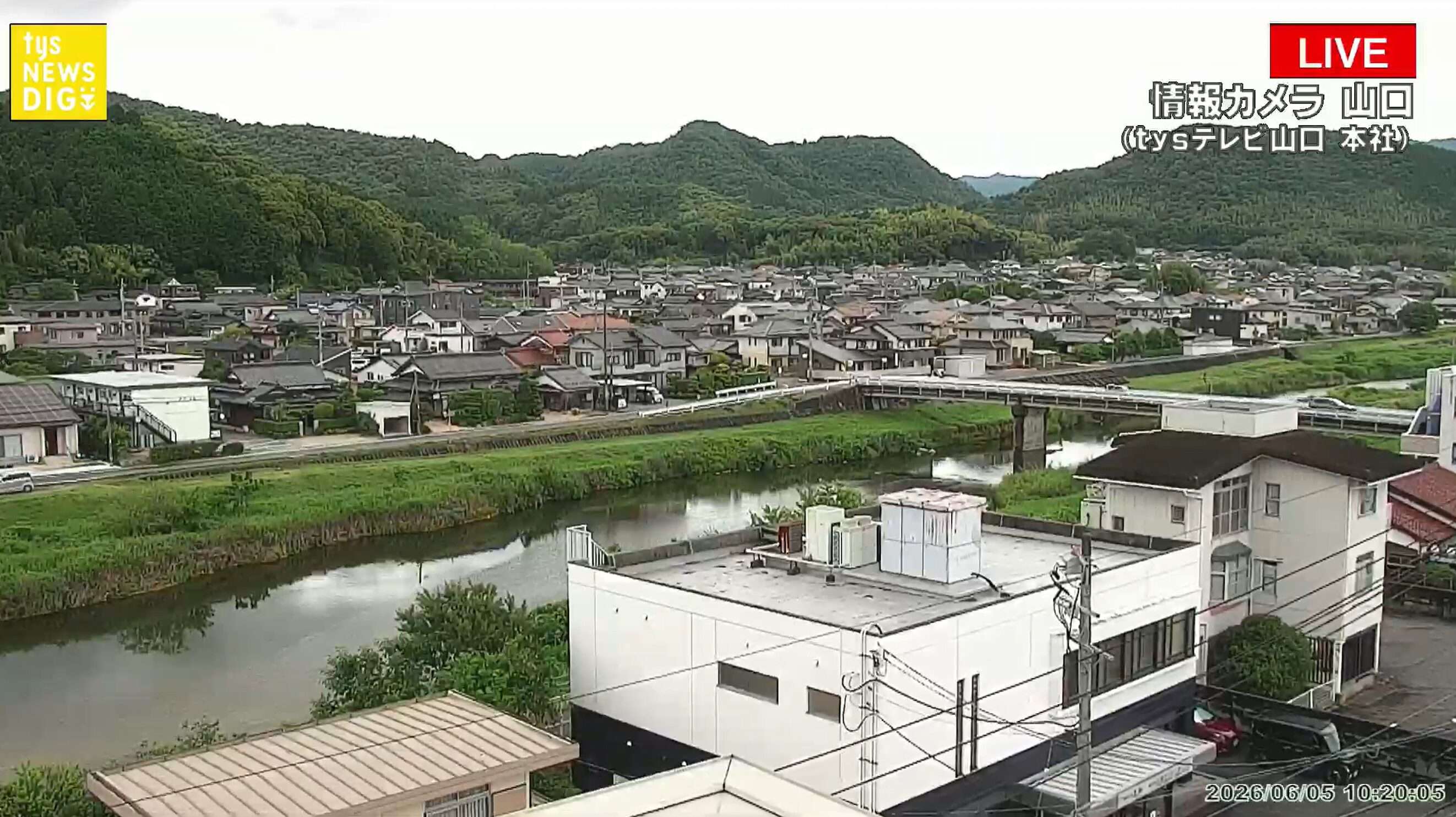 TYS本社仁保川ライブカメラ(山口県山口市大内千坊)