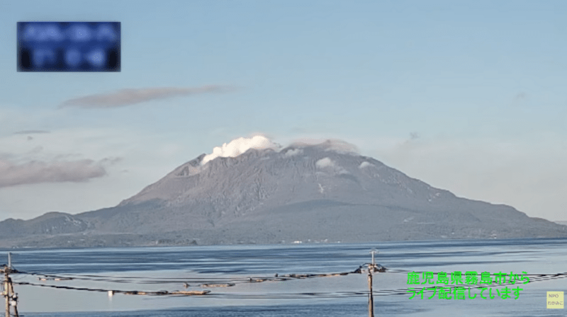 わかみこ桜島ライブカメラ(鹿児島県霧島市福山町福山)