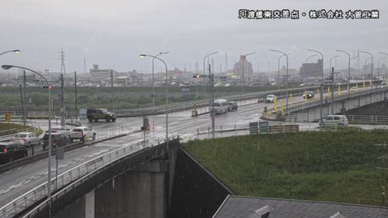 CCN岐阜県道92号岐阜巣南大野線河渡橋東交差点ライブカメラ(岐阜県岐阜市鏡島西)