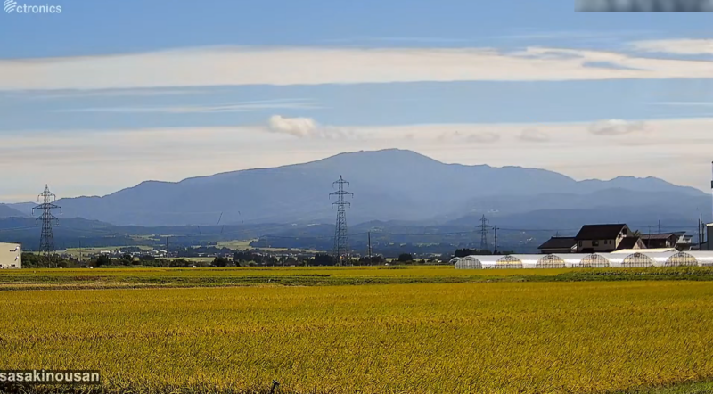 佐々木農産月山ライブカメラ(山形県鶴岡市渡前)